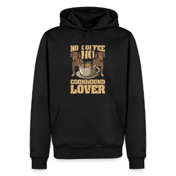 Coonhound Lover No Coffee Hound Dog Coffee Lover - Sweat à capuche Premium bio Homme - noir - Devant - Nico (187cm)