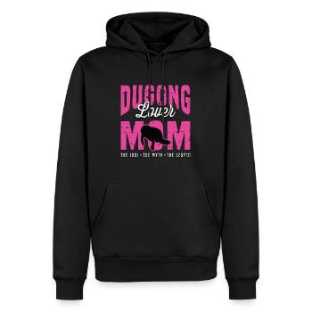 Dugong Amant Maman L’Idole Le Mythe Le Lamantin - Sweat à capuche Premium bio Homme - noir - Devant - Nico (187cm)