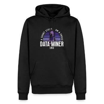 Data Miner A Short Story I Am A Proud Programmer - Männer Premium Bio Hoodie - Schwarz - Vorne - Nico (187cm)