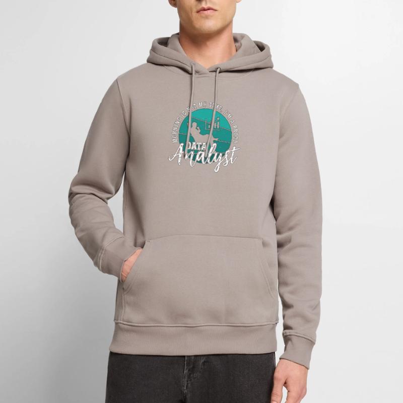 Data Analyst Morning Is Not My Time, I’m A Coder Sweat à capuche Premium bio Homme