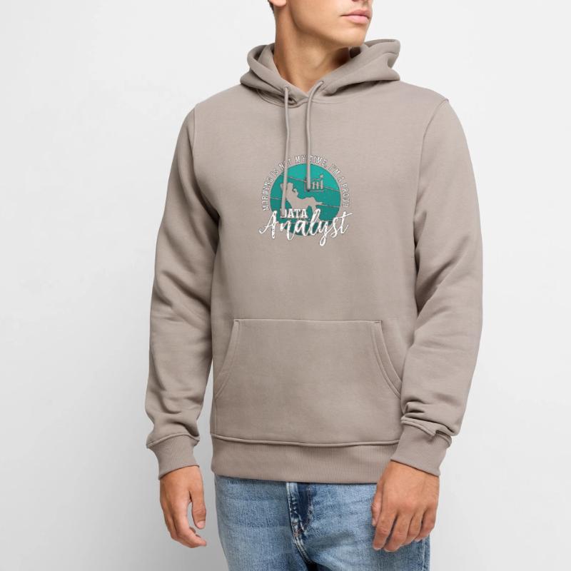 Data Analyst Morning Is Not My Time, I’m A Coder Sweat à capuche Premium bio Homme