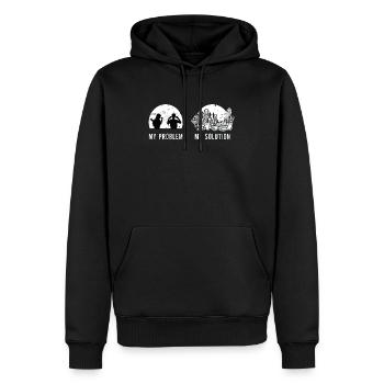 Succulents Lover My Problem My Pictogram Dad Mom - Männer Premium Bio Hoodie - Schwarz - Vorne - Nico (187cm)