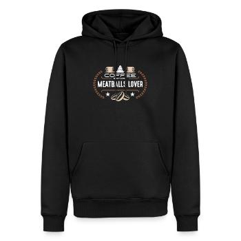 Meatballs Lover Coffee Pasta Meatball Coffee Lover - Männer Premium Bio Hoodie - Schwarz - Vorne - Nico (187cm)