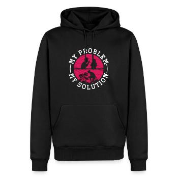 Monster Lover My Problem My Pictogram Mom Dad - Männer Premium Bio Hoodie - Schwarz - Vorne - Nico (187cm)