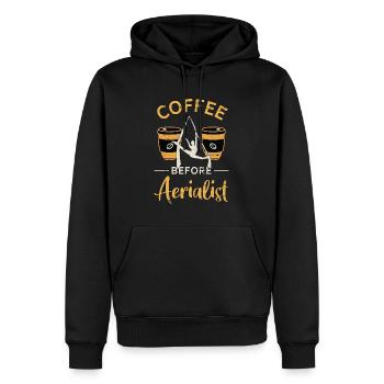 Aerialist Coffee Before Acrobatic Coffee Lover - Männer Premium Bio Hoodie - Schwarz - Vorne - Nico (187cm)