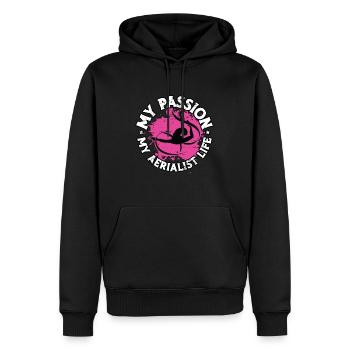 Aerialist My Passion My Aerialist Life Aerial Arts - Männer Premium Bio Hoodie - Schwarz - Vorne - Nico (187cm)
