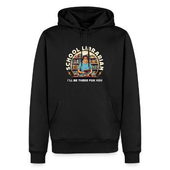 Bibliothécaire Bibliothécaire de l’école Je serai professeur de lecture - Sweat à capuche Premium bio Homme - noir - Devant - Nico (187cm)
