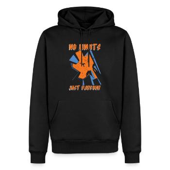 Parkour No Limits Juste un amateur de parkour freerunning - Sweat à capuche Premium bio Homme - noir - Devant - Nico (187cm)
