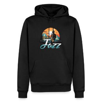 Musique Jazz Ya Like Musicien De Jazz Amateur De Musique Jazz - Sweat à capuche Premium bio Homme - noir - Devant - Nico (187cm)