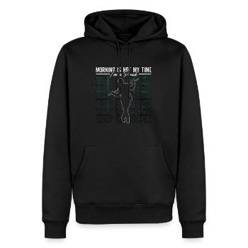 Tap Dancer Morning Is Not My Time Stomping Dancing - Men’s Premium Organic Hoodie - black - Front - Nico (187cm)