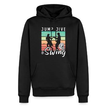 Swing Dance Jump Jive & Retro Dancing Swing Dancer - Männer Premium Bio Hoodie - Schwarz - Vorne - Nico (187cm)