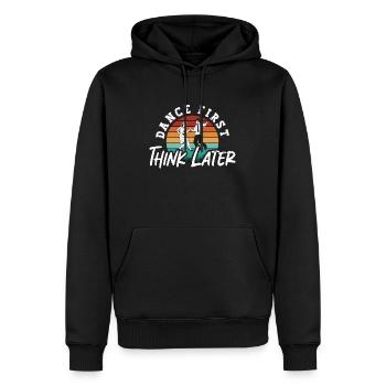 Swing Dance First Think Later Retro Couple Dancing - Männer Premium Bio Hoodie - Schwarz - Vorne - Nico (187cm)