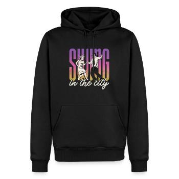 Swing Dance Swing In The City Loves Dance Sport - Männer Premium Bio Hoodie - Schwarz - Vorne - Nico (187cm)