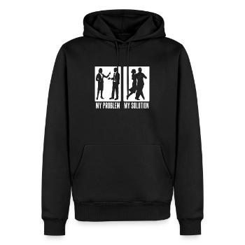 Ballroom Dancer My Problem My Pictogram Dad Mom - Männer Premium Bio Hoodie - Schwarz - Vorne - Nico (187cm)
