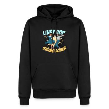 Swing Dance Lindy Hop Swing Music Swing Dancer - Men’s Premium Organic Hoodie - black - Front - Nico (187cm)