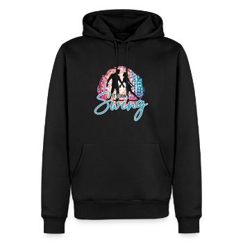 Danse Swing It’s Gon’a Swing aime la danse sportive - Sweat à capuche Premium bio Homme - noir - Devant - Nico (187cm)