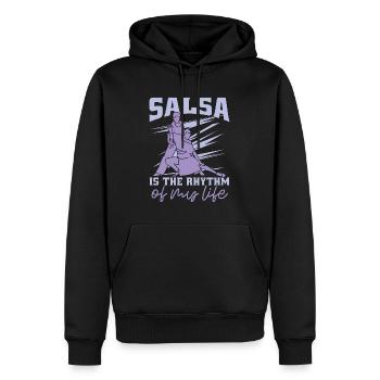 Salsa Dance Salsa Is The Rhythm Of Mambo Music - Men’s Premium Organic Hoodie - black - Front - Nico (187cm)