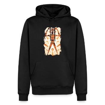 Culture ancienne : peintures rupestres - Sweat à capuche Premium bio Homme - noir - Devant - Nico (187cm)