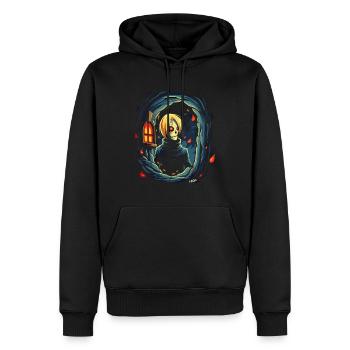 Dämonen sind auch Menschen - Männer Premium Bio Hoodie - Schwarz - Vorne - Nico (187cm)