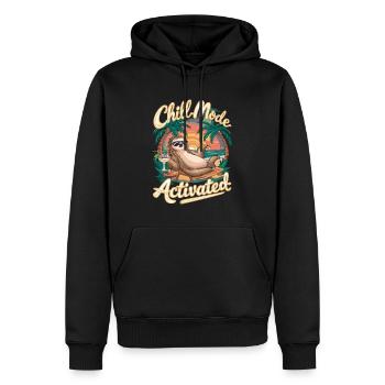 Refroidir le paresseux en mode refroidissement - Sweat à capuche Premium bio Homme - noir - Devant - Nico (187cm)