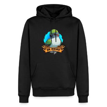 Pigeon voyageur Be Weird aime toujours les courses de pigeons - Sweat à capuche Premium bio Homme - noir - Devant - Nico (187cm)
