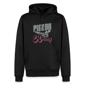 Pigeon voyageur Racing Observation des oiseaux Pigeon Éleveur - Sweat à capuche Premium bio Homme - noir - Devant - Nico (187cm)