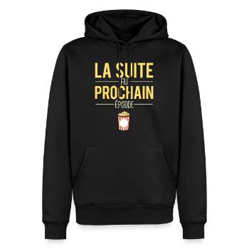 La suite au prochain épisode cinéma film popcorn - Sweat à capuche Premium bio Homme - noir - Devant - Nico (187cm)