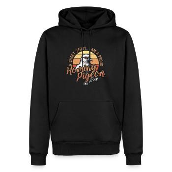 Pigeon voyageur Une histoire courte Je suis un amoureux des pigeons - Sweat à capuche Premium bio Homme - noir - Devant - Nico (187cm)