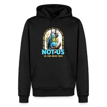 Perruche Hey Devinez quoi Perruche propriétaire Perruche amoureux - Sweat à capuche Premium bio Homme - noir - Devant - Nico (187cm)
