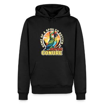 Conure Home Of A Spoiled Rotten Parrot Pet Bird - Männer Premium Bio Hoodie - Schwarz - Vorne - Nico (187cm)