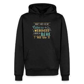Conure Don't Mistake My Cuteness Sun Conure Lover - Männer Premium Bio Hoodie - Schwarz - Vorne - Nico (187cm)