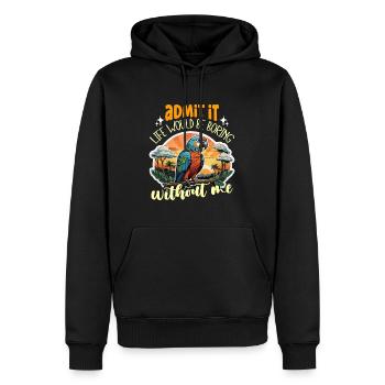Perroquet l’admettre La vie serait ornithologue ornithologue - Sweat à capuche Premium bio Homme - noir - Devant - Nico (187cm)
