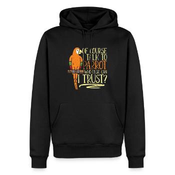 Parrot Of Course I Talk To My Parrot Ornithologist - Männer Premium Bio Hoodie - Schwarz - Vorne - Nico (187cm)