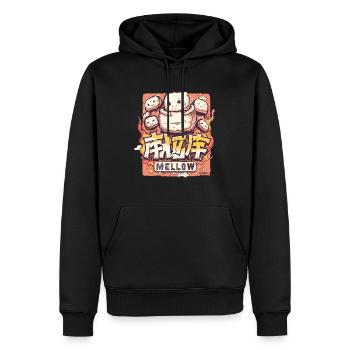 Sanfte Marshmallows im Kawaii-Stil - Männer Premium Bio Hoodie - Schwarz - Vorne - Nico (187cm)