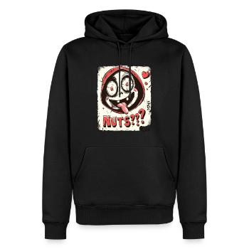 adorable, drôle, fou et fou - Sweat à capuche Premium bio Homme - noir - Devant - Nico (187cm)