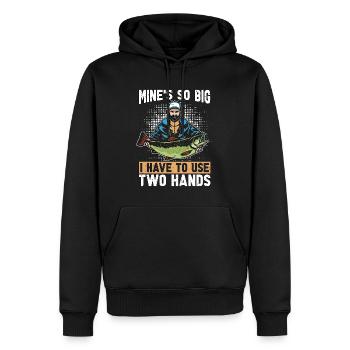 Musky Fishing Mine's So Big Fishing Rod Fisherman - Männer Premium Bio Hoodie - Schwarz - Vorne - Nico (187cm)