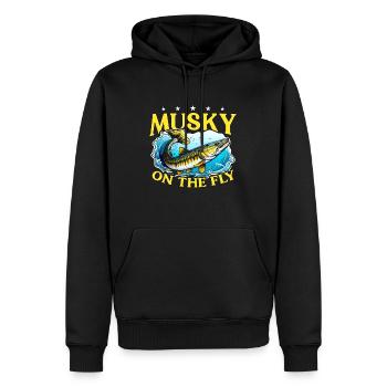 Musky Fishing Musky On The Fly Predatory Fish - Männer Premium Bio Hoodie - Schwarz - Vorne - Nico (187cm)