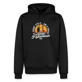 Bass Fisherman A Short Story I Am A Fishing Lover - Männer Premium Bio Hoodie - Schwarz - Vorne - Nico (187cm)