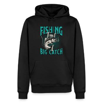 Pêche à la truite Truite Gros Catch Amateur de pêche sportive - Sweat à capuche Premium bio Homme - noir - Devant - Nico (187cm)