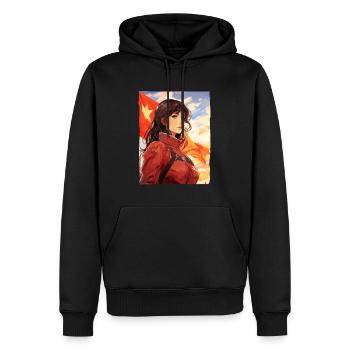 Propagande beauté : Filles socialistes - Sweat à capuche Premium bio Homme - noir - Devant - Nico (187cm)