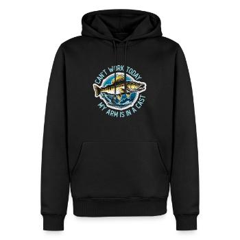 La pêche au doré ne peut pas fonctionner aujourd’hui, mon amateur de pêche - Sweat à capuche Premium bio Homme - noir - Devant - Nico (187cm)