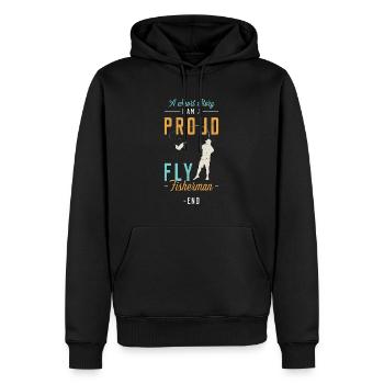 Fly Fisherman A Short Story I Am A Proud Fisherman - Männer Premium Bio Hoodie - Schwarz - Vorne - Nico (187cm)