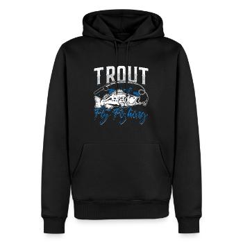Fly Fishing Trout Fly Fishing Fish Hunting Lover - Männer Premium Bio Hoodie - Schwarz - Vorne - Nico (187cm)