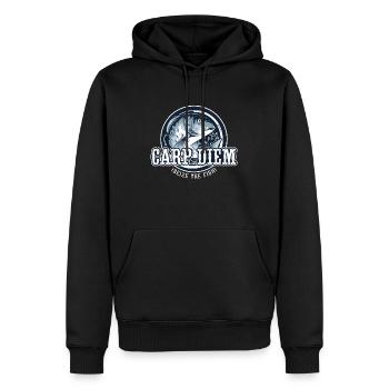 Pêche à la carpe Carpe Diem Saisir le matériel de pêche - Sweat à capuche Premium bio Homme - noir - Devant - Nico (187cm)
