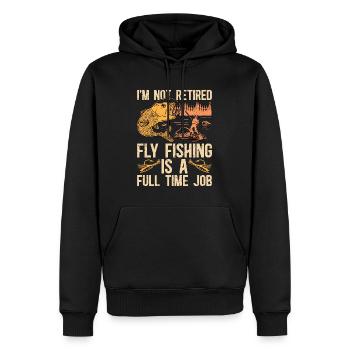 Fly Fishing I'm Not Retired Fly Fisherman Lover - Männer Premium Bio Hoodie - Schwarz - Vorne - Nico (187cm)