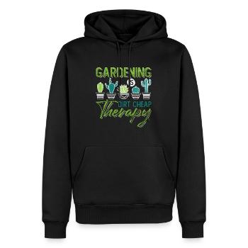Le jardinage du jardinier est une plantation thérapeutique bon marché - Sweat à capuche Premium bio Homme - noir - Devant - Nico (187cm)