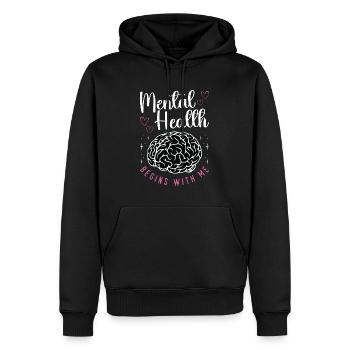 Psychiatrist Mental Health Begins With Social Work - Männer Premium Bio Hoodie - Schwarz - Vorne - Nico (187cm)