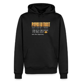 Psychiatre comme un médecin normal Travail social uniquement - Sweat à capuche Premium bio Homme - noir - Devant - Nico (187cm)