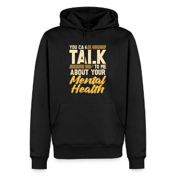 Psychiatrist You Can Talk To Me About Psychology - Männer Premium Bio Hoodie - Schwarz - Vorne - Nico (187cm)