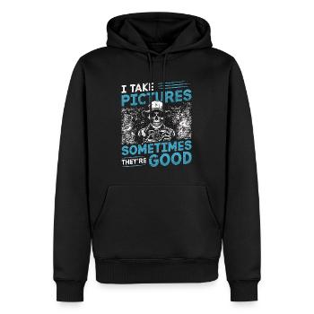 Photographer I Take Pictures Sometimes Photo Shoot - Männer Premium Bio Hoodie - Schwarz - Vorne - Nico (187cm)